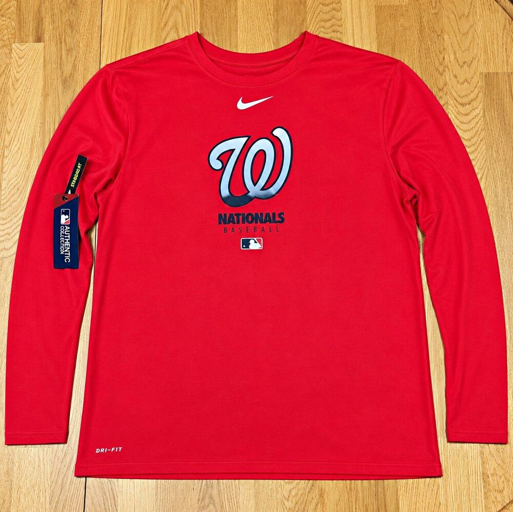 Nike MLB Authentic Collection Washington Nationals Dri-FIT Shirt Men XXL Red